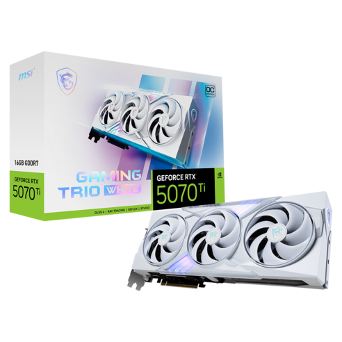MSI 지포스 RTX 5070 Ti 게이밍 트리오 OC 화이트 D7 16GB 트라이프로져4, 단일옵션