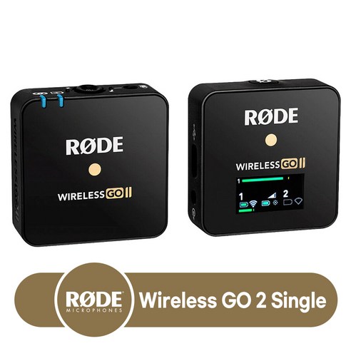 [사운드캣/정품] 로데 와이어리스 고 2 싱글 무선 마이크 RODE Wireless GO 2 Single 카메라 촬영용 방송용 핀 마이크, 로드 wireless go2 싱글 무선 외장마이크