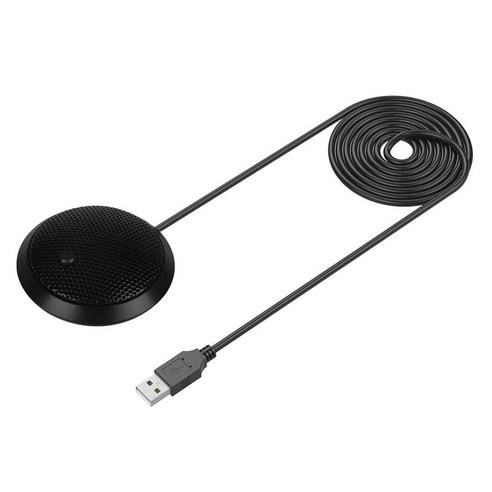 회의용 마이크 휴대용 USB 컴퓨터 마이크 360° 전방향성, {"사이즈":"60cm"}, {"색상":"블랙"}, {"수건소재":"스틸"}