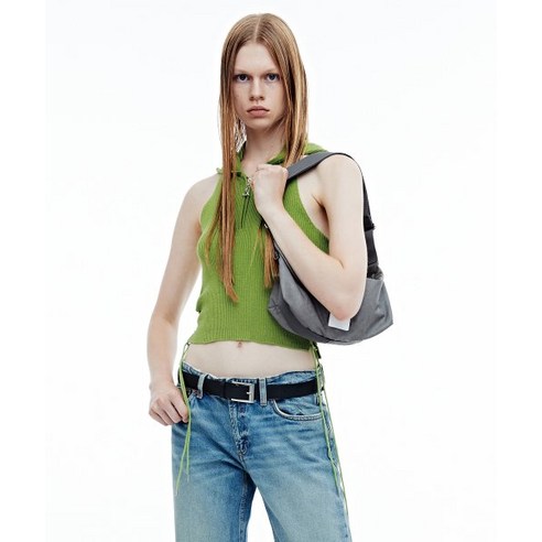 【FENNEC】 MINI HOBO BAG - GREY LEATHER HOBO BAG - GREY - Fennec