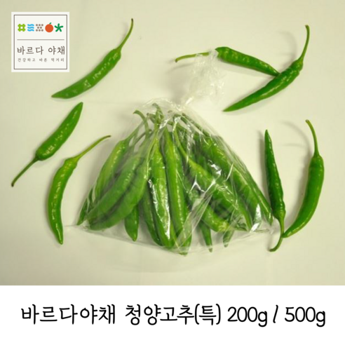 바르다야채 국내산 청양고추(특) 200g 500g (매운고추), 1개 Best Top5