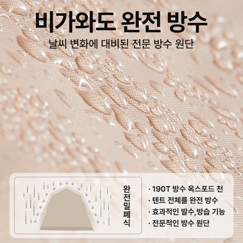 편안함과 편의성을 제공하는 야외 애호가를 위한 아이엠 원터치 육각텐트