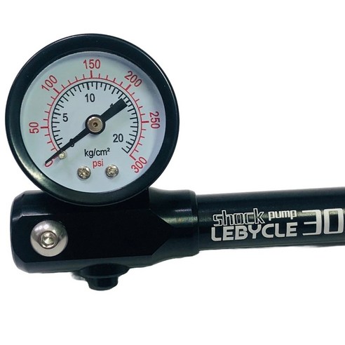 [LEBYCLE]자전거 펌프/르비클 만능 샥펌프 고압300psi 포크 샥 튜브펌핑 가능, 1개, 블랙