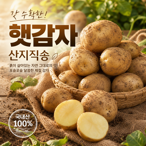 [노마진초특가] 반찬고민 끝내주는 만능 햇감자, 1박스, 5kg