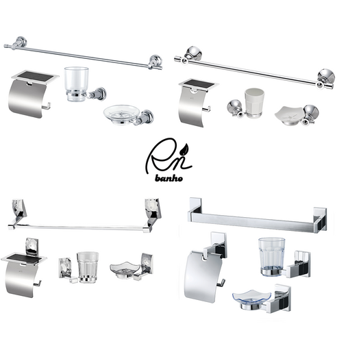 욕실 화장실 악세사리 4품세트 욕실용품 크롬 바뉴, 03-a. 에펠 크롬