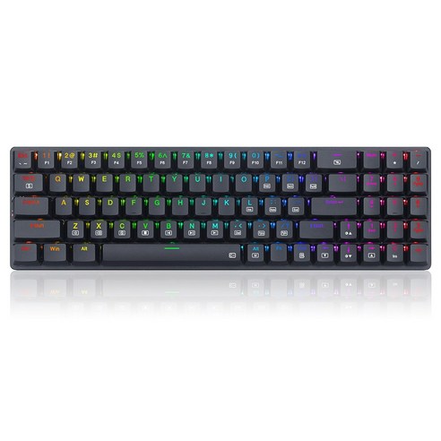 REDRAGON ASHE K626P-KB 78 키 유선 게임 기계식 키보드, 파란색 스위치