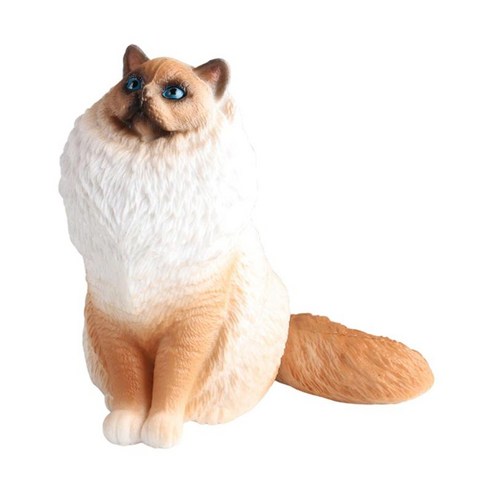 귀여운 고양이 동상 조각품 가정 사무실을 위한 사랑스러운 책장 장식 현대 장식적인 인형, 플라스틱, 갈색