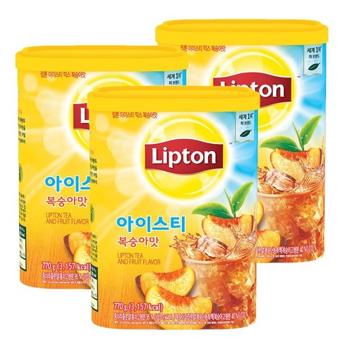립톤 복숭아맛 아이스티 분말, 770g, 1개입, 3개