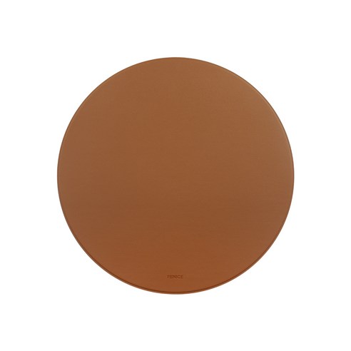 FENICE 조약돌 가죽 마우스 패드, ROUND BROWN, 2개