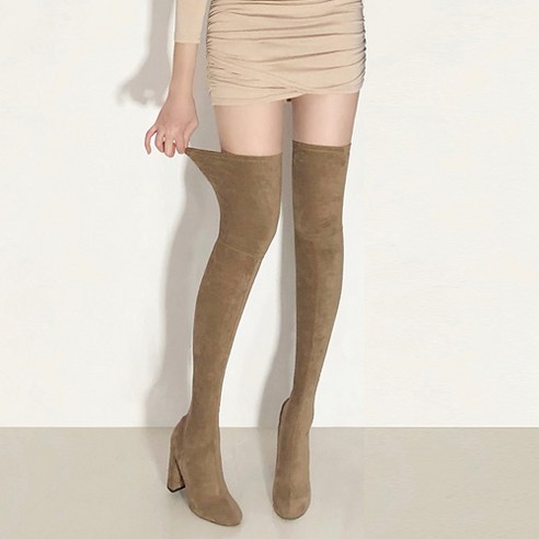 모노소울 9cm 핏미 스웨이드 레깅스핏 삭스 롱부츠