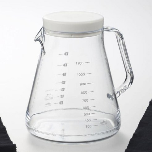 아케보노 커피 서버 스트롱 화이트, 1.1L, 1개, 뚜껑 + 커피서버