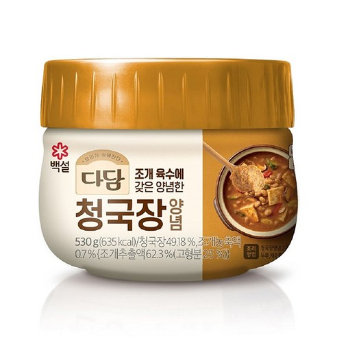 백설 다담 청국장찌개 530g, 1개