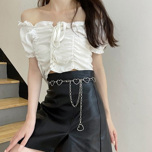 다왕 dZW013 빅 프레임 하트 허리체인