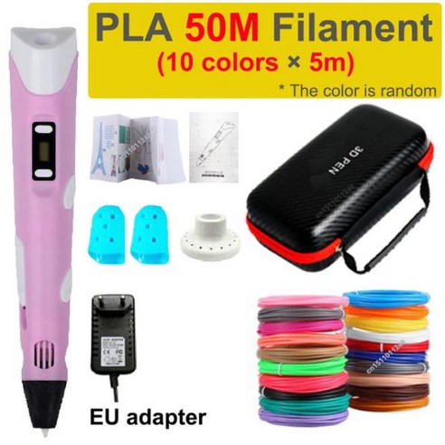 스리디팬 3D 프린팅 펜 용 DIY 드로잉 PLA 필라멘트 477825, EU add 100M PLA_5