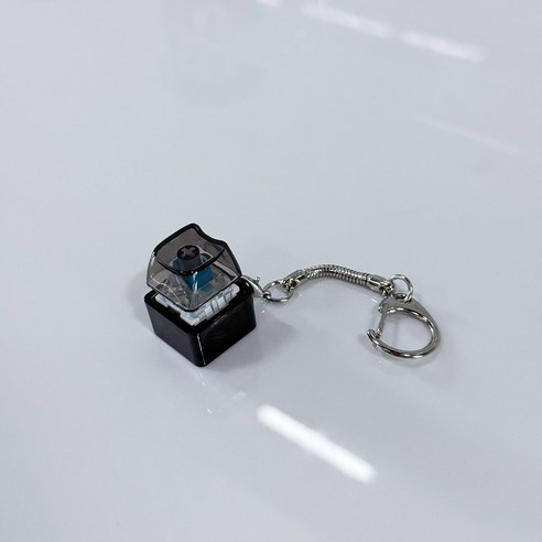 LED 키캡 키링 블랙 1구 고양이 MAO 프로파일 열쇠고리 RGB 딸깍이 청축 가방 차키 에어팟, 1개