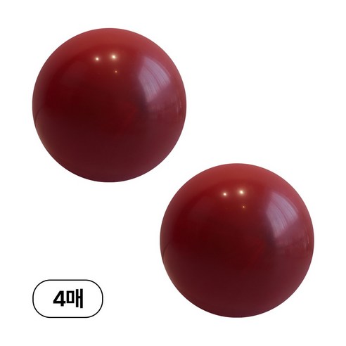 디어플레이스 90cm 대형 원형 풍선, 4매, 10_버건디