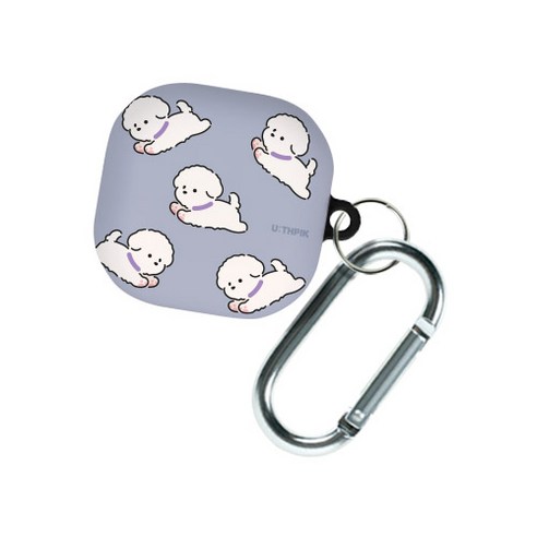 왕왕 귀여워 버즈 전사 하드 케이스, 비숑 왕왕, 버즈2&라이브&프로&프로2