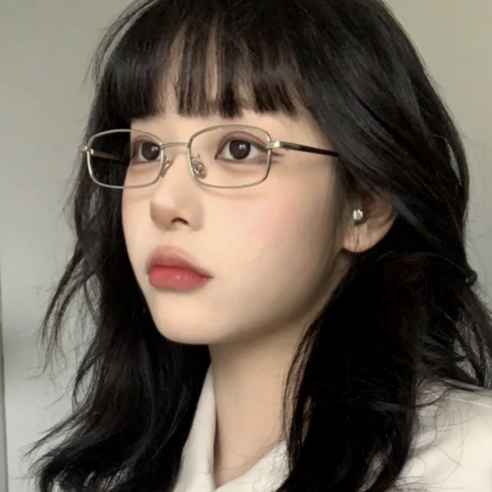 블루라이트 차단 라운드 패션 뿔테 안경 안경테 11 샤콘 블루라이트차단 메탈 스퀘어 사각 은테 슬림 안경테 긱시크안경 3color