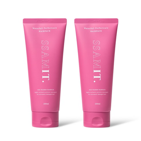 쌤잇 워터풀 퍼펙트 케어 노워시 헤어팩, 200ml, 2개