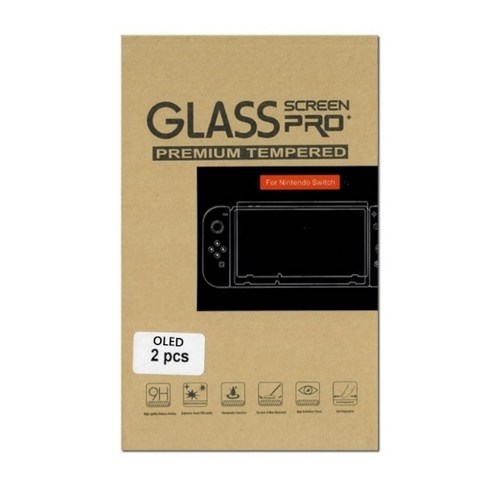 [GLASSPRO] SWITCH 닌텐도 스위치 OLED 글라스 프로 강화유리 액정필름 [2PCS]