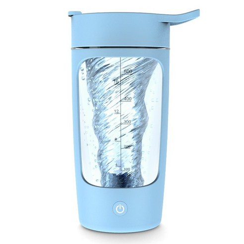 자동 믹스컵 usb충전식 전동 믹스컵 텀블러 쉐이커 단백질 파우더 블렌딩 전동 컵 650ml, 블루, 1개