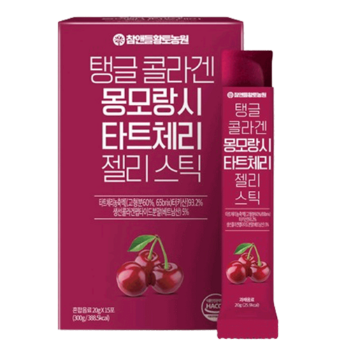 참앤들황토농원 탱글 콜라겐 몽모랑시 타트체리 젤리스틱, 300g, 1개