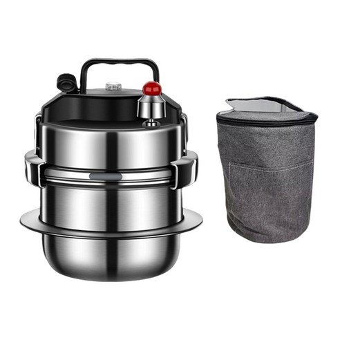 스테인리스 스틸 미니 압력 밥솥 1.6L 압력솥 2-3인용 밥솥, 압력솥+보온팩