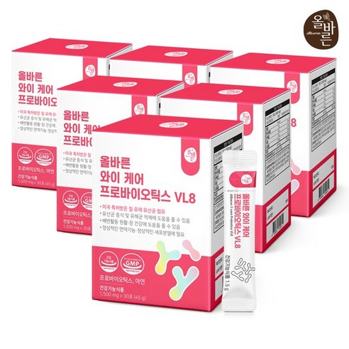 올바른 와이 케어 질 유래 유산균 6박스 180포 6개월분, 없음