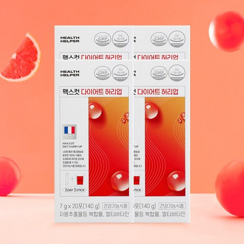 헬스헬퍼 맥스컷 다이어트 허리업, 140g, 4개