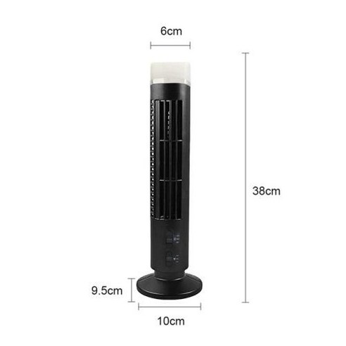 1인용 에어컨 미니 냉풍기 휴대용 타워 팬 데스크탑 쿨러 블레이드리스 냉각 USB 플러그인 또는 배터리 전원 가정 사무실용 2 단164521, 2) Black Tower Fan