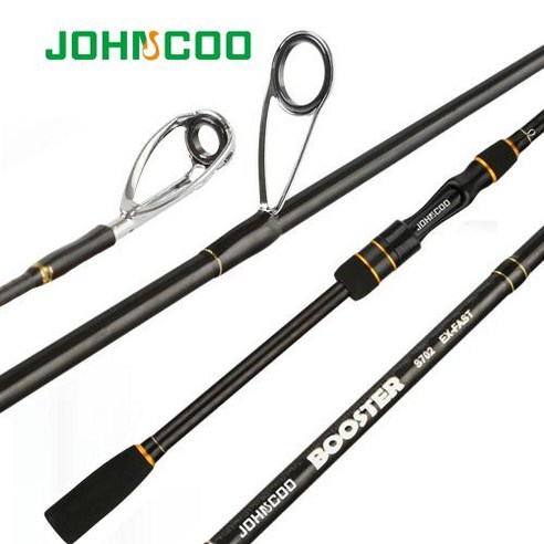 팀쏘가리 JOHNCOO 부스터 스피닝 낚싯대 2 팁 M/ML 5-28g 전 패스트 액션 2.1m 2.4m 낚시 지팡이 및 Baitcasting 막대, 2.1m M ML Spinning, 1) 2.1m M ML Spinning