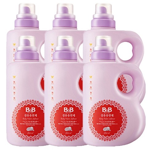 비앤비 섬유유연제 베르가못 자몽향 1500ml, 6개