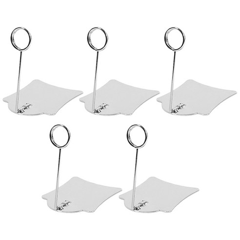 제로리빙 마트 진열 메탈 가격표 꽂이, 5개, 실버