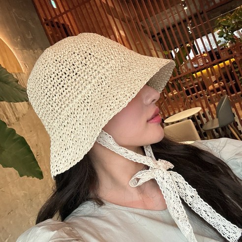밀짚 모자 원피스 사파리 주말농장 루피 바캉스 루피밀짚모자 11 로히코 여름 여자 바캉스 끈달린 라탄 버킷햇 밀짚모자