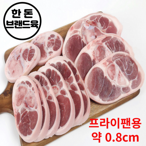 하누랑한도니 국내산 한돈 쫄데기 구이용 족구이 500g 캠핑용 돼지 고기 생족 돼지족 생족발, 500g 프라이팬용(약 0.8cm), 1개 코스트코상품권