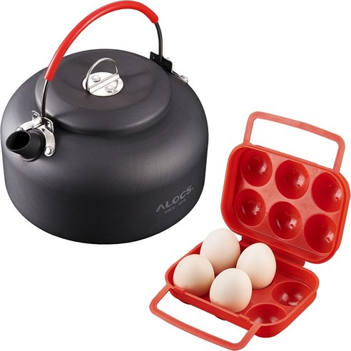 알록스 아웃도어 스몰 워터 케틀 주전자 CW-K03 1.4L, 1개, Gray 물주전자 1개 + 보관용기 1개