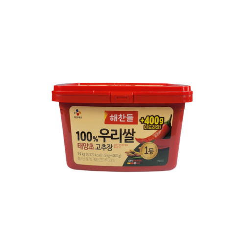 해찬들 우리쌀로 만든 태양초 골드 고추장, 1개, 1.9kg