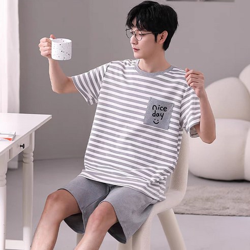 커플잠옷 반팔 홈웨어 BB커플나이스SET