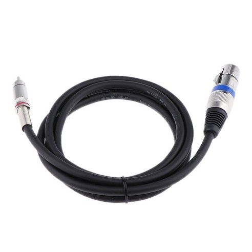RCA TRS XLR 어댑터 케이블 낮은 소음 남성 여성, 블랙 실버, 150cm, 설명