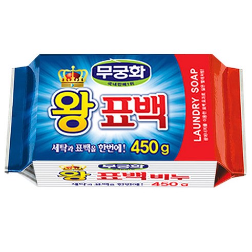 무궁화 왕표백 세탁비누, 450g, 3개