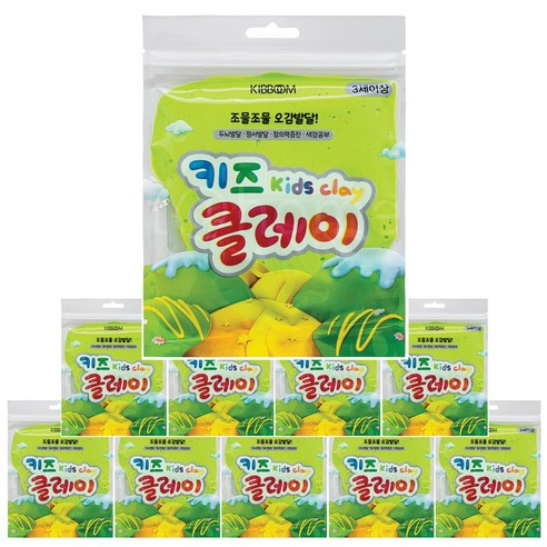 키즈클레이 50g 연두 X 10개 / 컬러클레이 클레이, 연두 10개