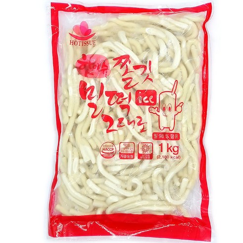 쫄깃 밀떡 그대로 누들 떡볶이 1kg, 1개 떡뽁이떡