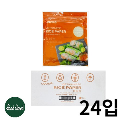 [BOX] 쿡샾 사각 월남쌈 라이스페이퍼 [300g], 300g, 24개
