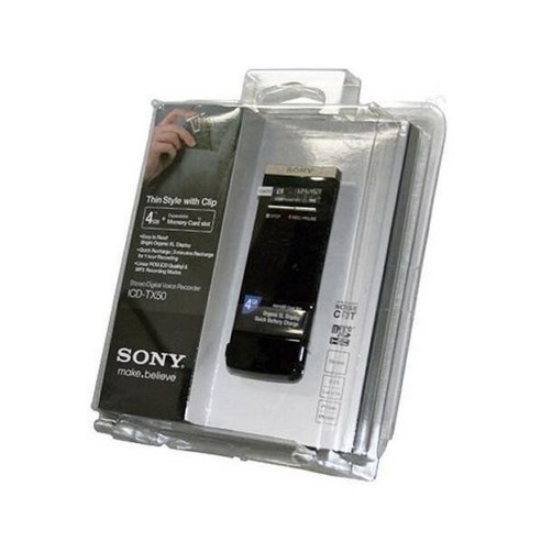 소니 녹음기 ICD-TX50 스테레오 디지털 보이스 레코더 4GB 노이즈 컷 빠른 충전 NIB