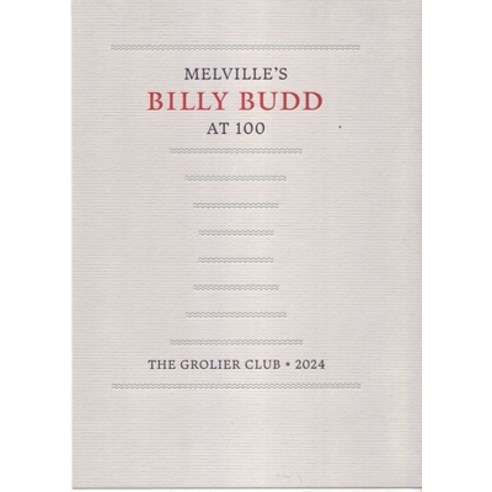 (영문도서) Melville''s Billy Budd at 100 Paperback, Grolier Club, English, 9781605831121