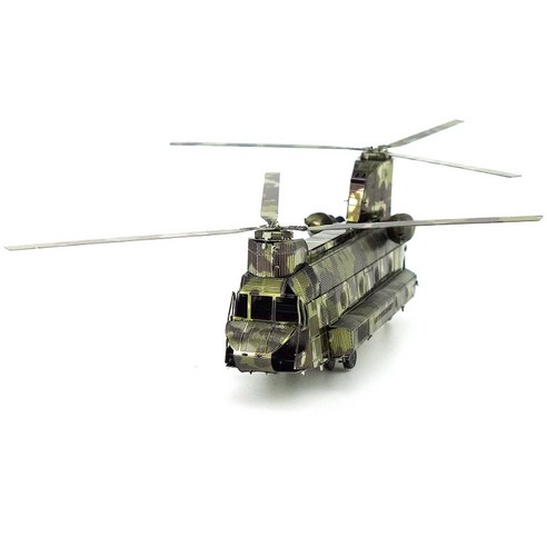 [알꿀밤-메탈퍼즐-밀리터리] 탱크 전투기 헬기 시리즈, CH47 시누크 헬기-컬러