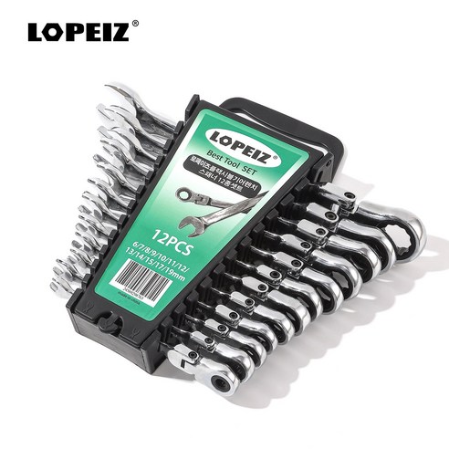 LOPEIZ 로페이즈 기어라쳇랜치 스패너세트 12PCS, 1개