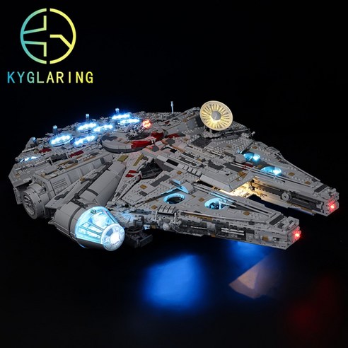 스타워즈 밀레니엄 팔콘 75192 레고 호환 LED 발광 조명 램프 세트 DIY 디스플레이, D