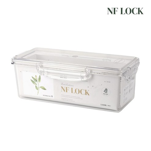 NF LOCK 엔에프락 직사각 트라이탄 밀폐용기(물받이) 직사각10호 3.3L