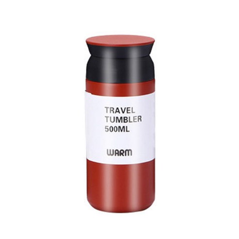 주부공식 진공 보온 보냉 스텐 텀블러, 레드, 500ml